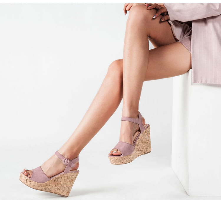 Summer New Women’s Shoes One - line Buckle Strap Platform