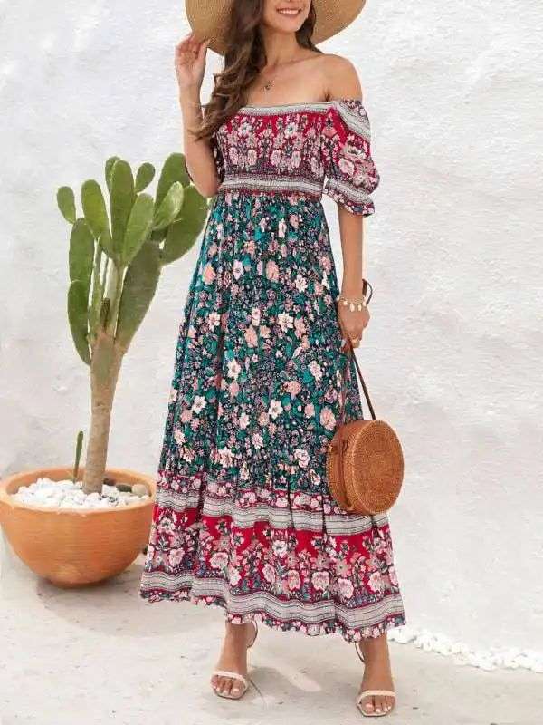 Shop Discounted Women Boho Floral Dress - AE&GStor