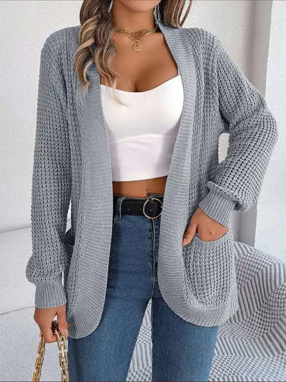 Casual Pocket Long Sleeve Knitted Cardigan Jacket | AE&GStor