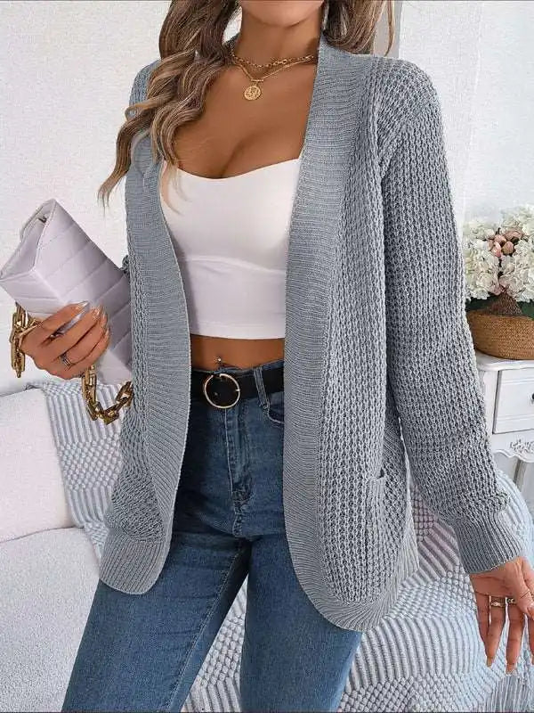 Casual Pocket Long Sleeve Knitted Cardigan Jacket | AE&GStor