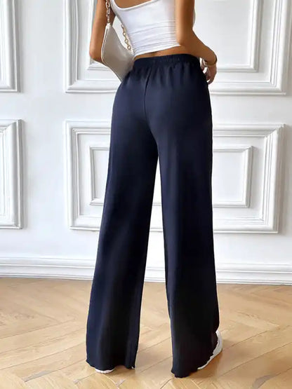 Fashion women’s new loose casual solid color wide leg trousers | AE&GStor