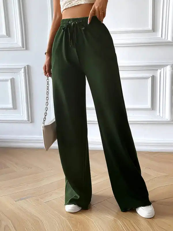 Fashion women’s new loose casual solid color wide leg trousers | AE&GStor