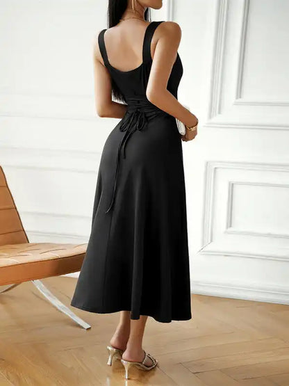 Fashion women’s new sexy and elegant solid color suspender dress | AE&GStor