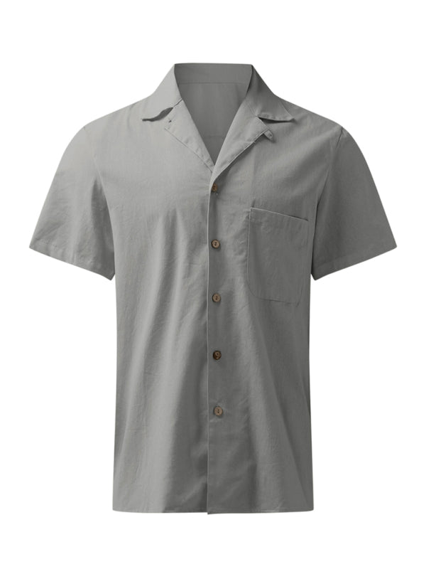 Men's Woven Linen Loose Lapel Shirt | AE&GStor