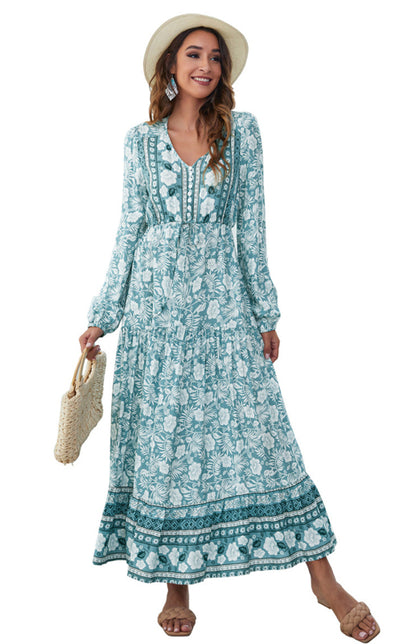 Women Boho Floral Maxi Dress , Long Maxi Dress | Buy online | AE&GStor