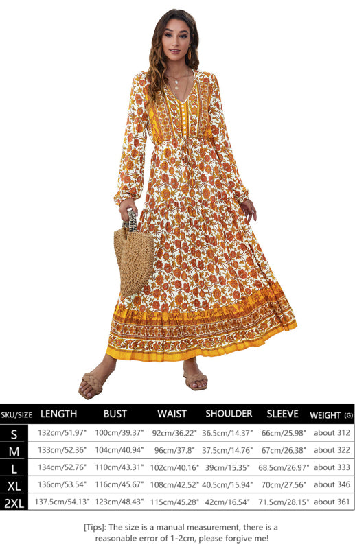 Women Boho Floral Maxi Dress , Long Maxi Dress | Buy online | AE&GStor