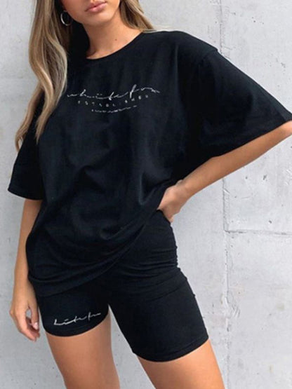 Women's Shorts With T-Shirt Two Piece Set, New Model
