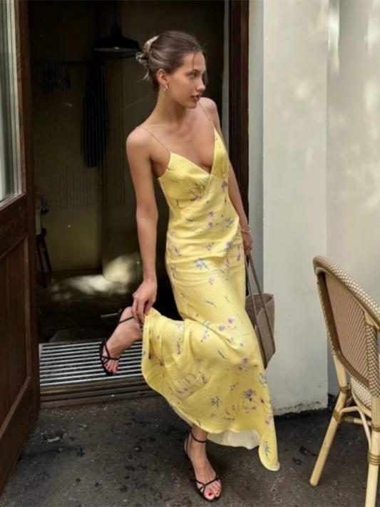 Women's Elegant Sexy Printed Suspender Dress