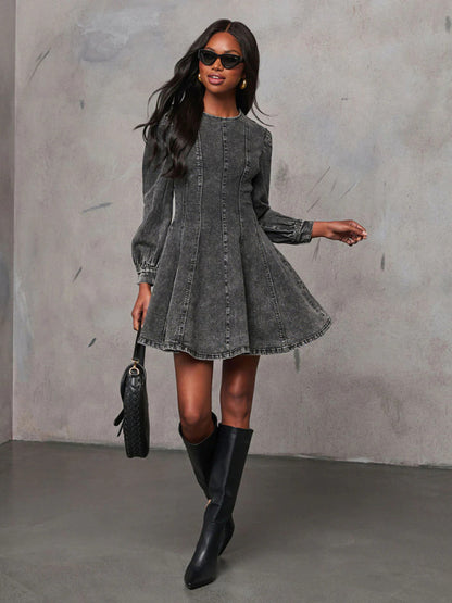 Shop Discounted Women's Denim Long Sleeve Dress - AE&GStor