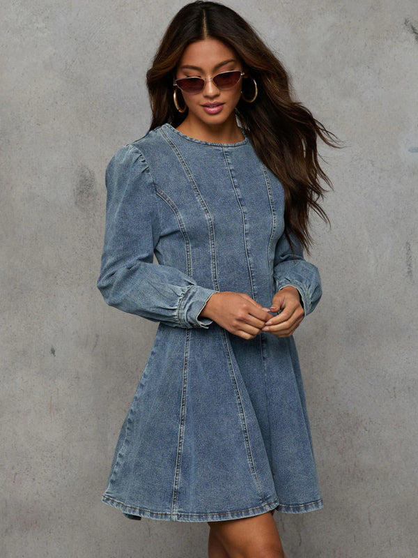 Shop Discounted Women's Denim Long Sleeve Dress - AE&GStor