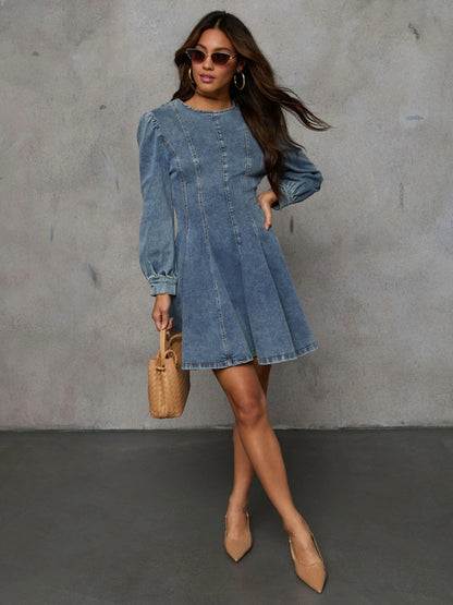 Shop Discounted Women's Denim Long Sleeve Dress - AE&GStor