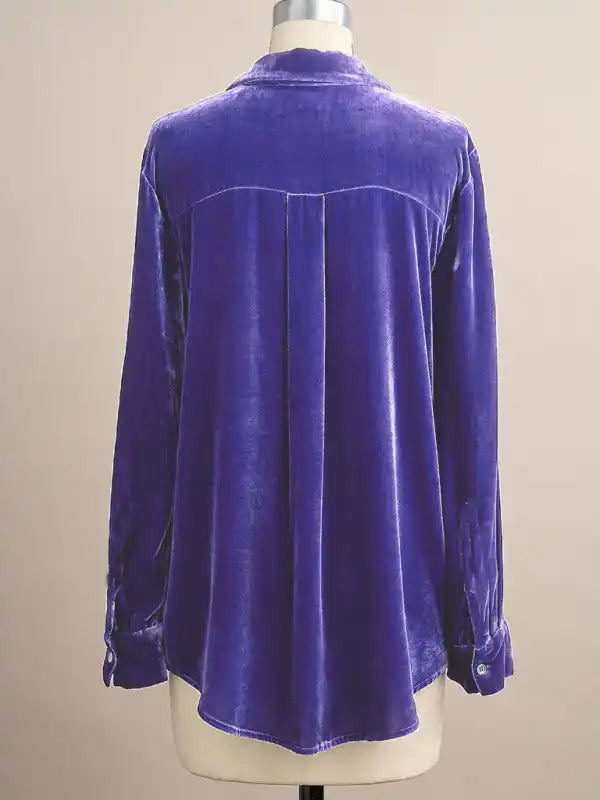 Long-sleeved all-match velvet and golden velvet top with loose base lining | AE&GStor