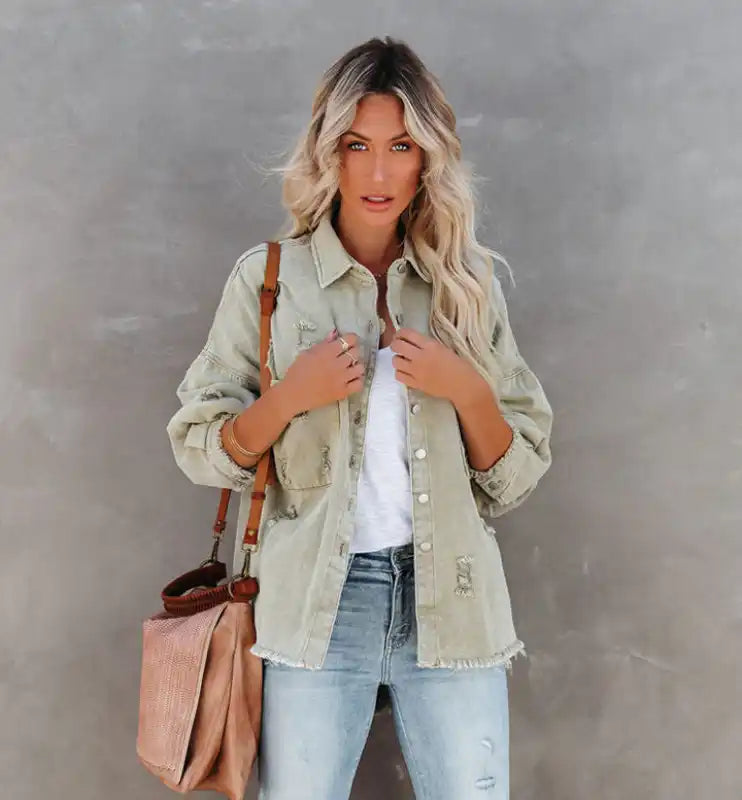 Medium Length Women’s jean jacket | AE&GStor