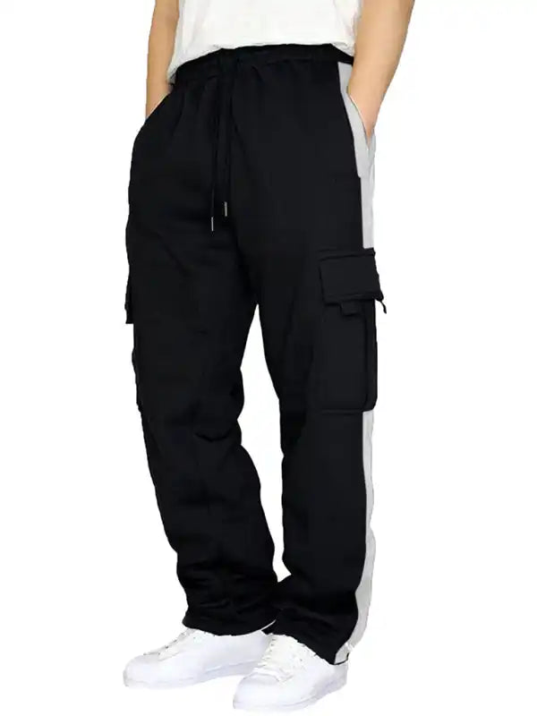 Men’s autumn and winter velvet loose multi-pocket lanyard overalls | AE&GStor