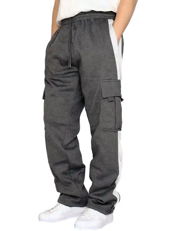 Men’s autumn and winter velvet loose multi-pocket lanyard overalls | AE&GStor