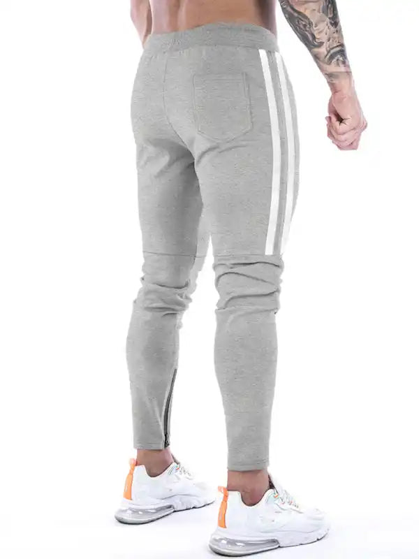 Men’s Contrasting Stripe Zippered Training Sweatpants | AE&GStor