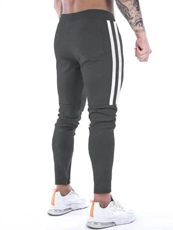 Men’s Contrasting Stripe Zippered Training Sweatpants | AE&GStor