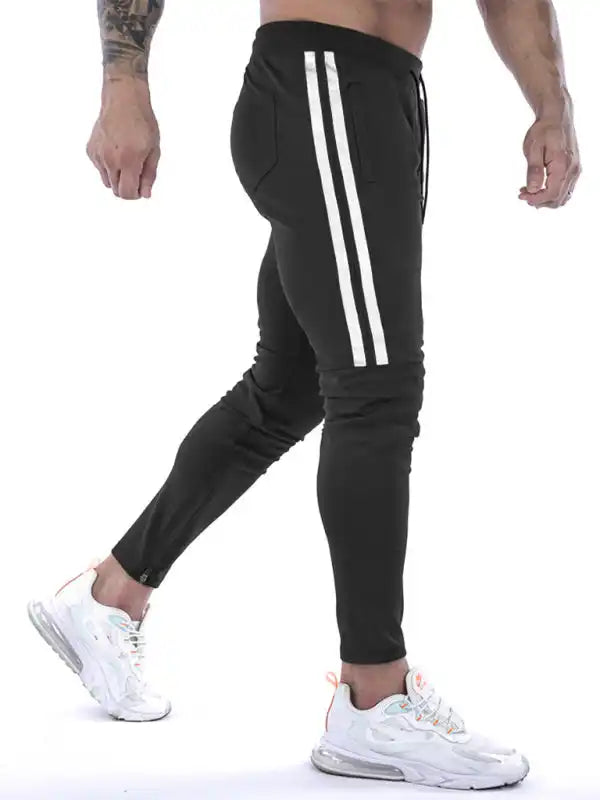 Men’s Contrasting Stripe Zippered Training Sweatpants | AE&GStor