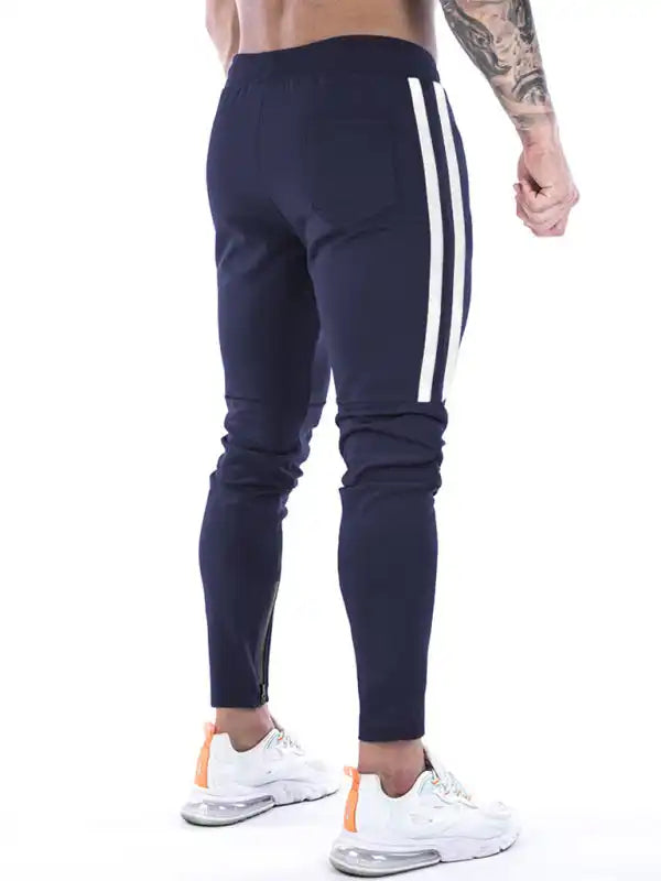 Men’s Contrasting Stripe Zippered Training Sweatpants | AE&GStor