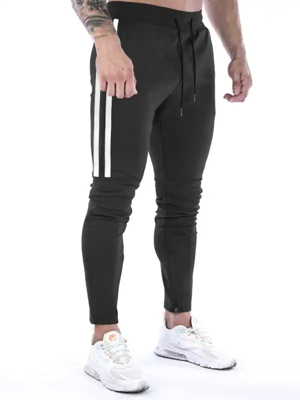 Men’s Contrasting Stripe Zippered Training Sweatpants | AE&GStor