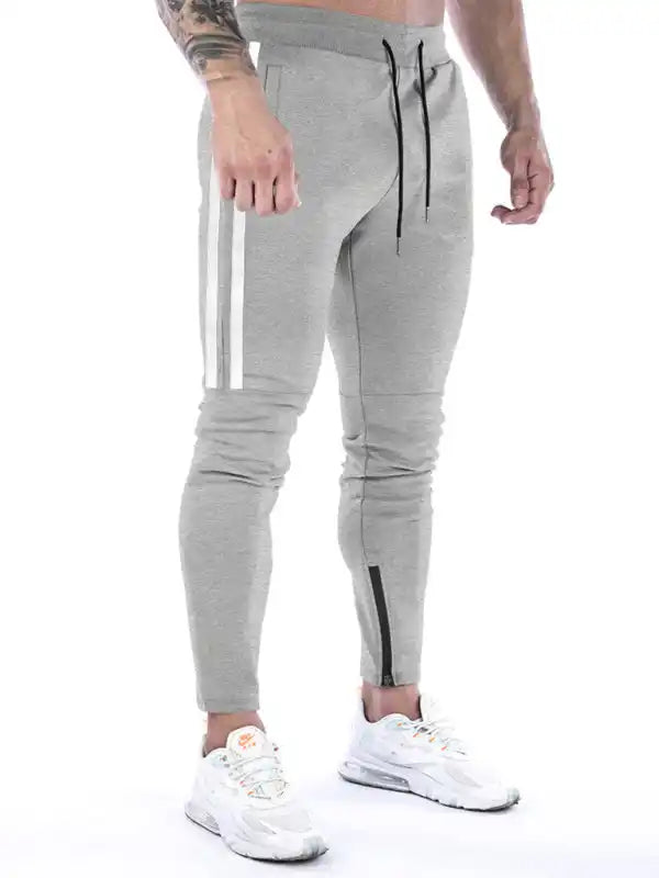 Men’s Contrasting Stripe Zippered Training Sweatpants | AE&GStor