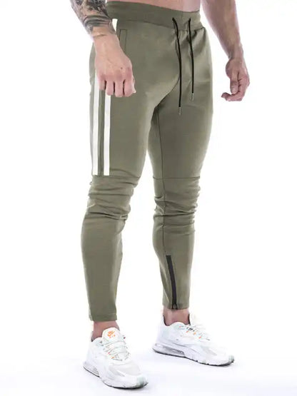 Men’s Contrasting Stripe Zippered Training Sweatpants | AE&GStor