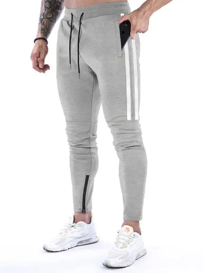 Men’s Contrasting Stripe Zippered Training Sweatpants | AE&GStor