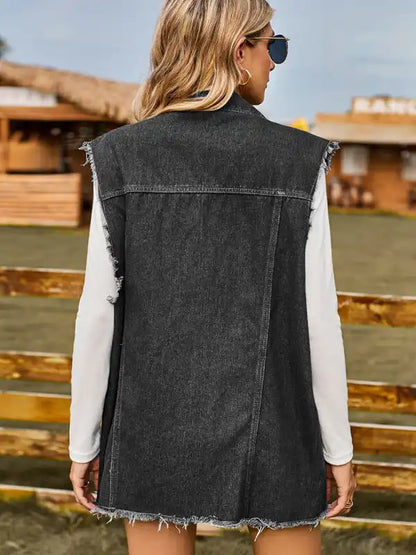 New denim vest vest summer fashion trend denim sleeveless vest | AE&GStor