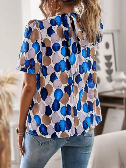 New irregular printing women’s short-sleeved shirt | AE&GStor