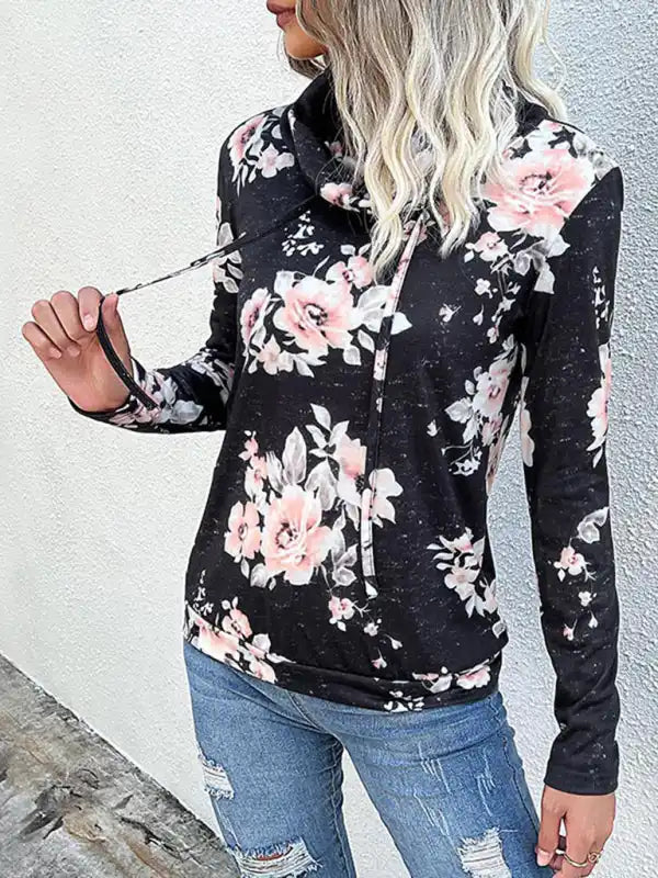 New Ladies Long Sleeve Floral Print Sweatshirt | AE&GStor