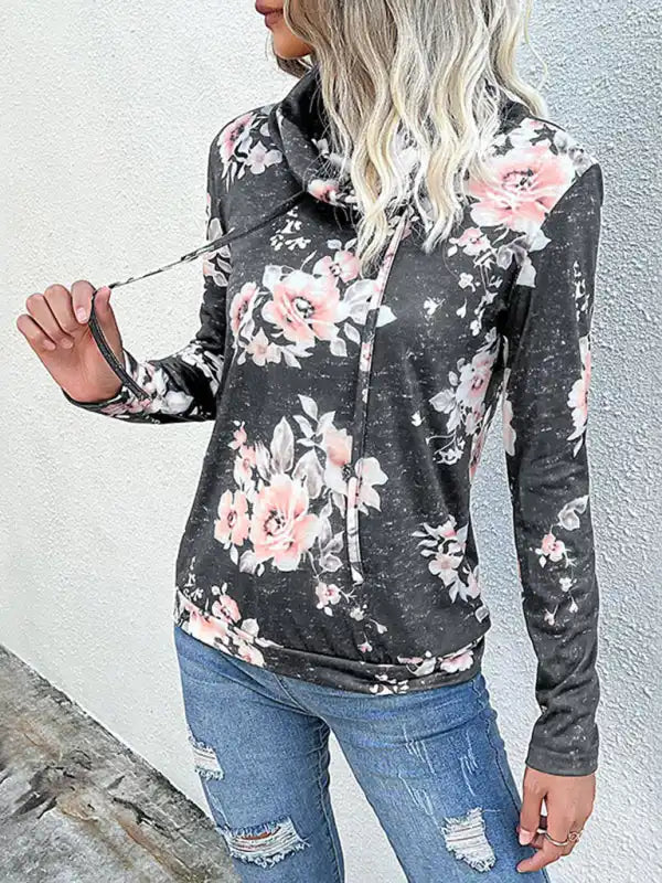 New Ladies Long Sleeve Floral Print Sweatshirt | AE&GStor