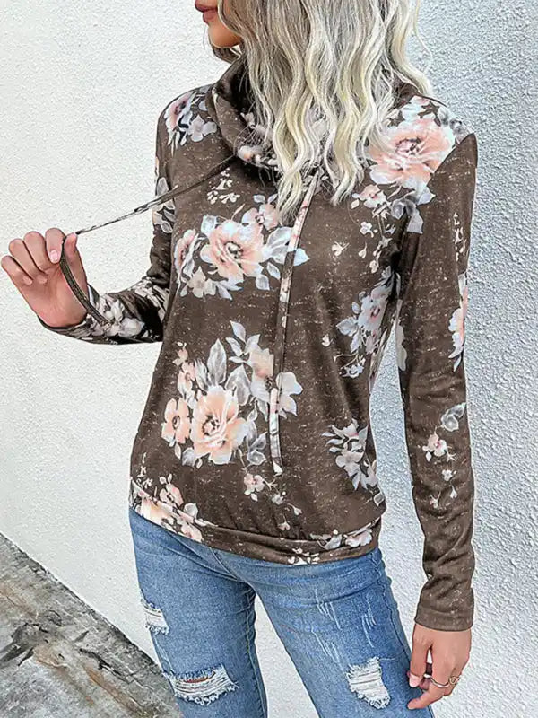 New Ladies Long Sleeve Floral Print Sweatshirt | AE&GStor