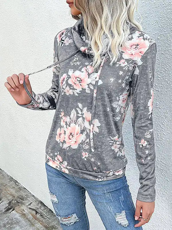 New Ladies Long Sleeve Floral Print Sweatshirt | AE&GStor