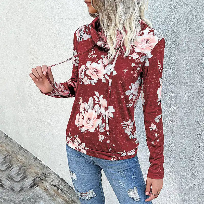 New Ladies Long Sleeve Floral Print Sweatshirt | AE&GStor