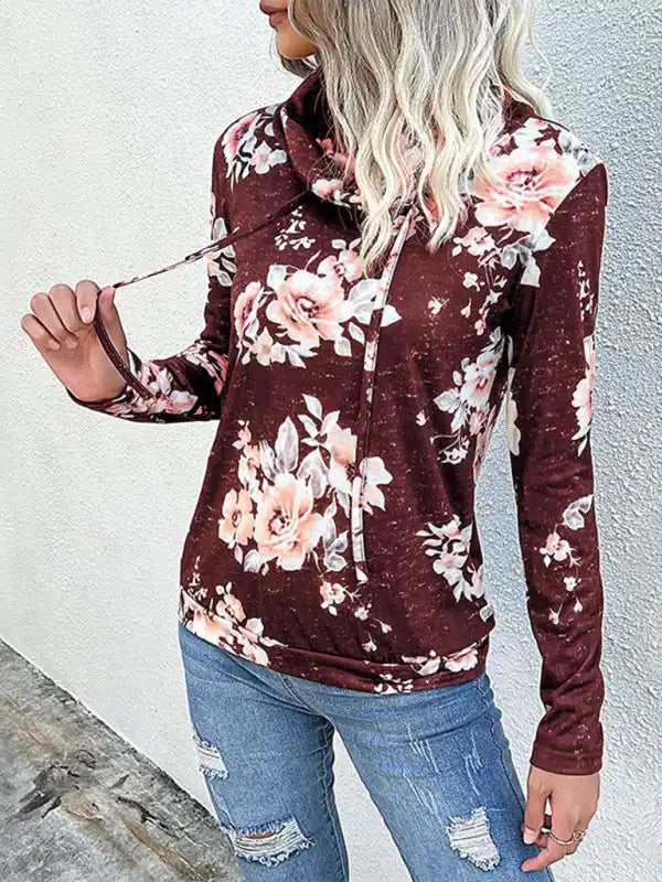 New Ladies Long Sleeve Floral Print Sweatshirt | AE&GStor