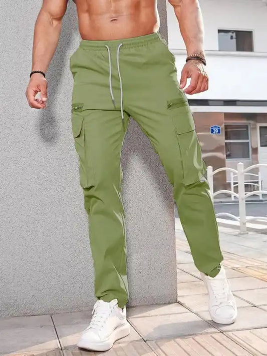Men’s new fashionable casual sports zipper decorative overalls | AE&GStor