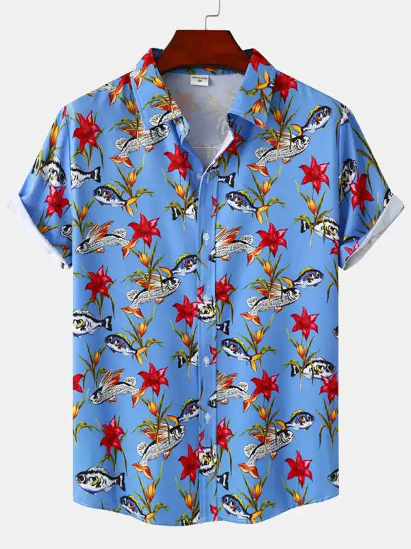 Men’s Hawaiian Print Short Sleeve Shirt | AE&GStor