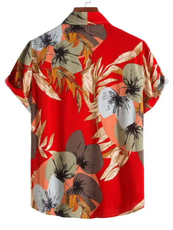 Men’s Fashion Trend Casual Cotton Printed Short Sleeve Shirt | AE&GStor