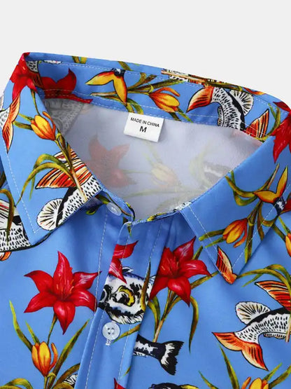 Men’s Hawaiian Print Short Sleeve Shirt | AE&GStor