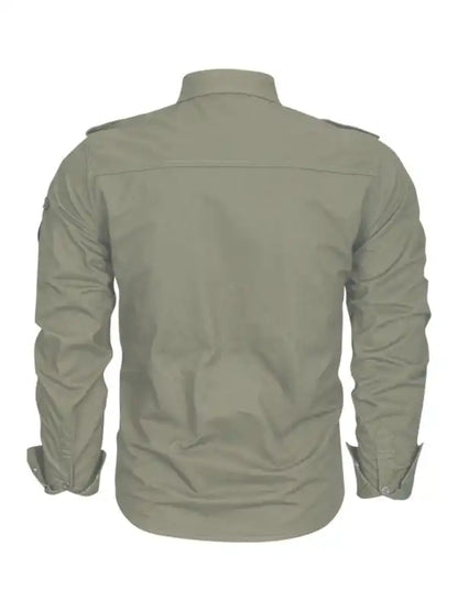 Men’s military style cotton long sleeve shirt | AE&GStor