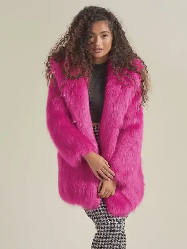 Women's Coats , Hooded Artificial Fur Coat | Buy online | AE&GStor