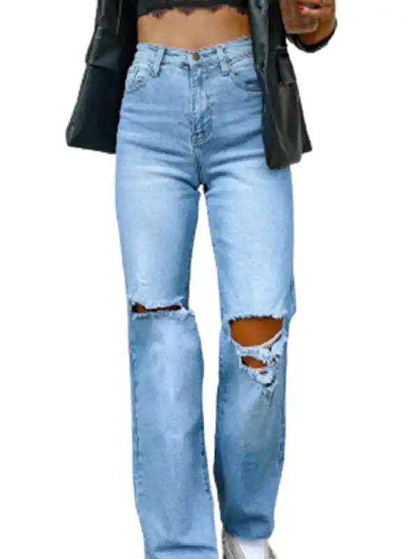 Women's Jeans , Trousers Ripped Flared Jeans | Buy online | AE&GStor